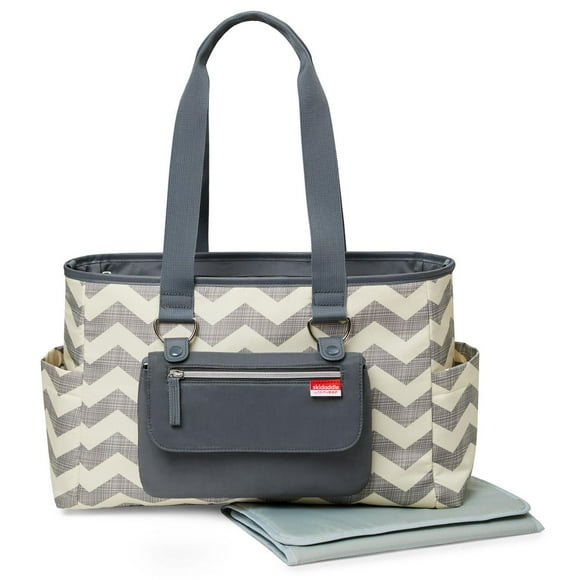 Skidaddle by Skip Hop Diaper Tote & Clutch Set - Grey Chevron