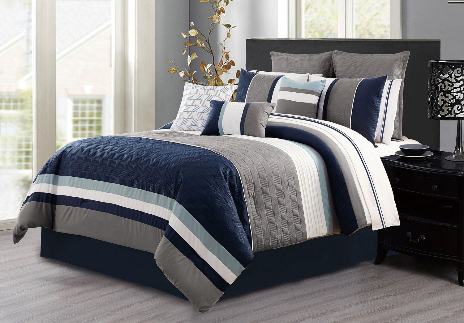 Safdie Co Microfiber Ryker 7pc King Comforter Set Walmart Canada