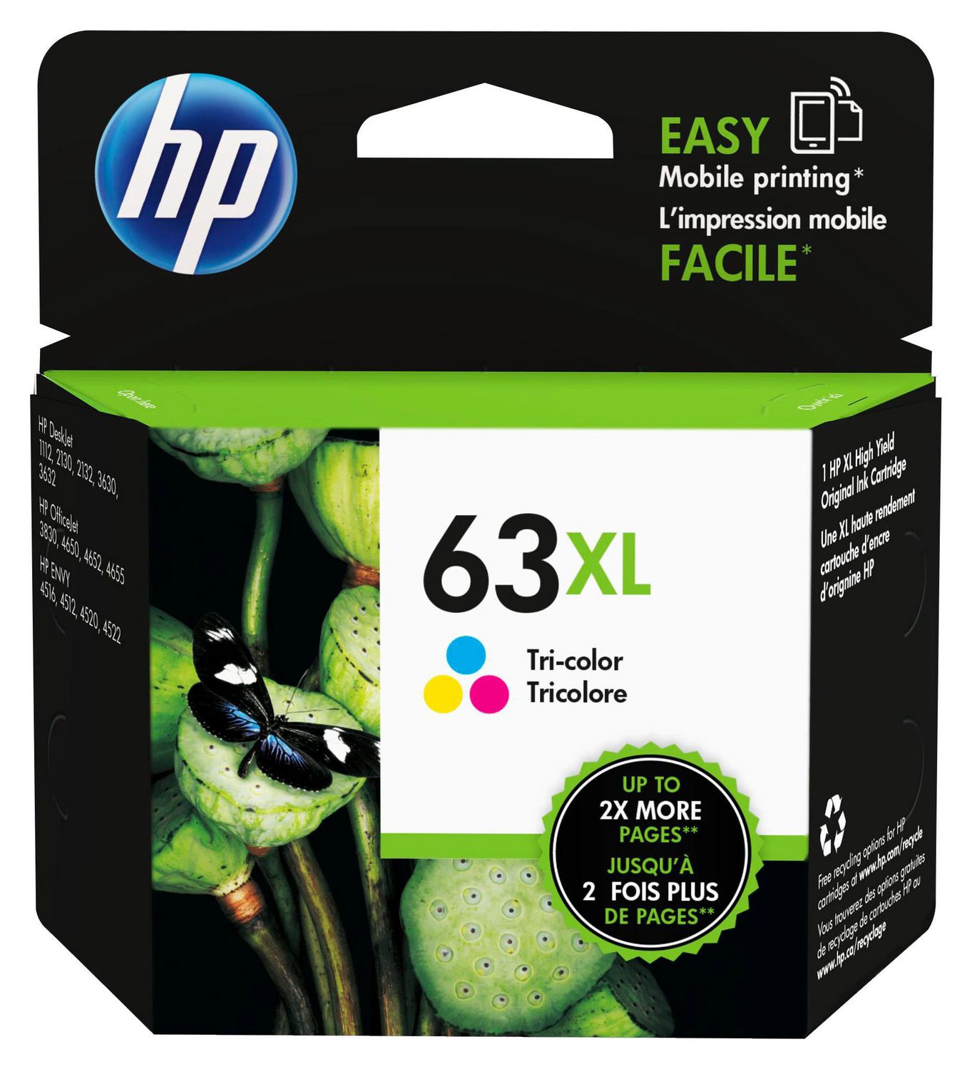 HP 63XL Tricolour High Yield Original Ink Cartridge