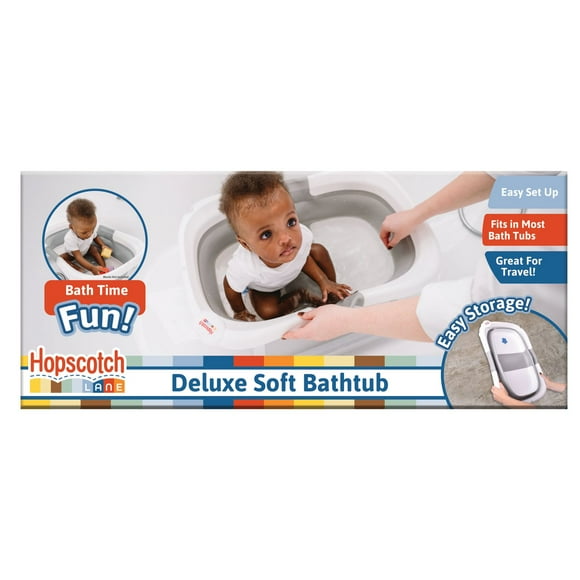 Hopscotch Lane Deluxe Soft Bathtub, It fits most standard bathtubs.
