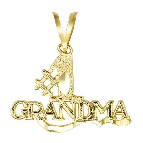 10k Yellow Gold "#1 Grandma" Charm