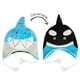FlapJackKids - Bonnet d'hiver réversible pour bébé, enfant - Polaire double épaisseur - Requin et orque – image 1 sur 3
