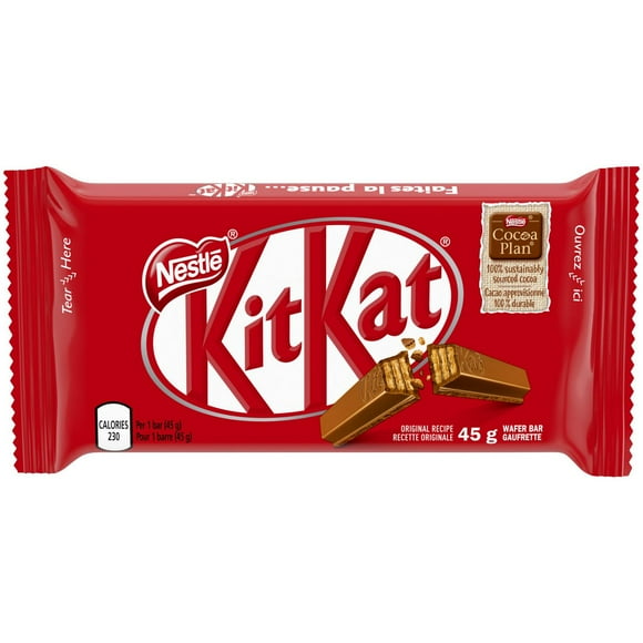 NESTLÉ KITKAT 4-Finger Milk Chocolate Bar 45 g, 45 GR