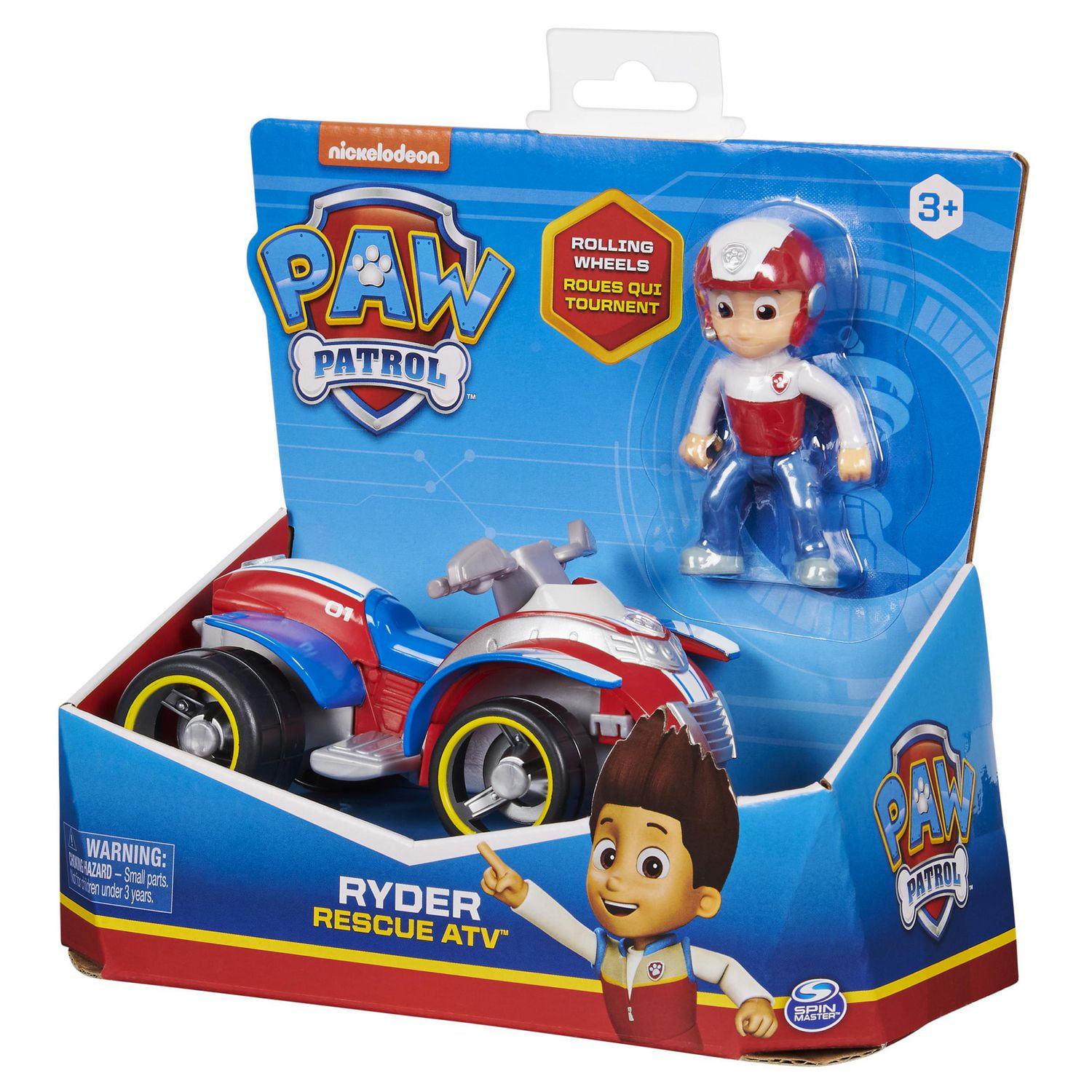 PAW Patrol Ryder s Rescue ATV Vehicle with Collectible Figure for Kids Aged 3 and up Walmart