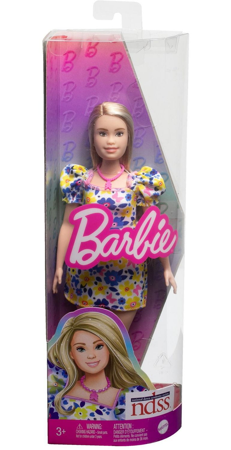 Barbie Fashionistas Doll 208 Barbie Doll with Down Syndrome Wearing Floral Dress Walmart