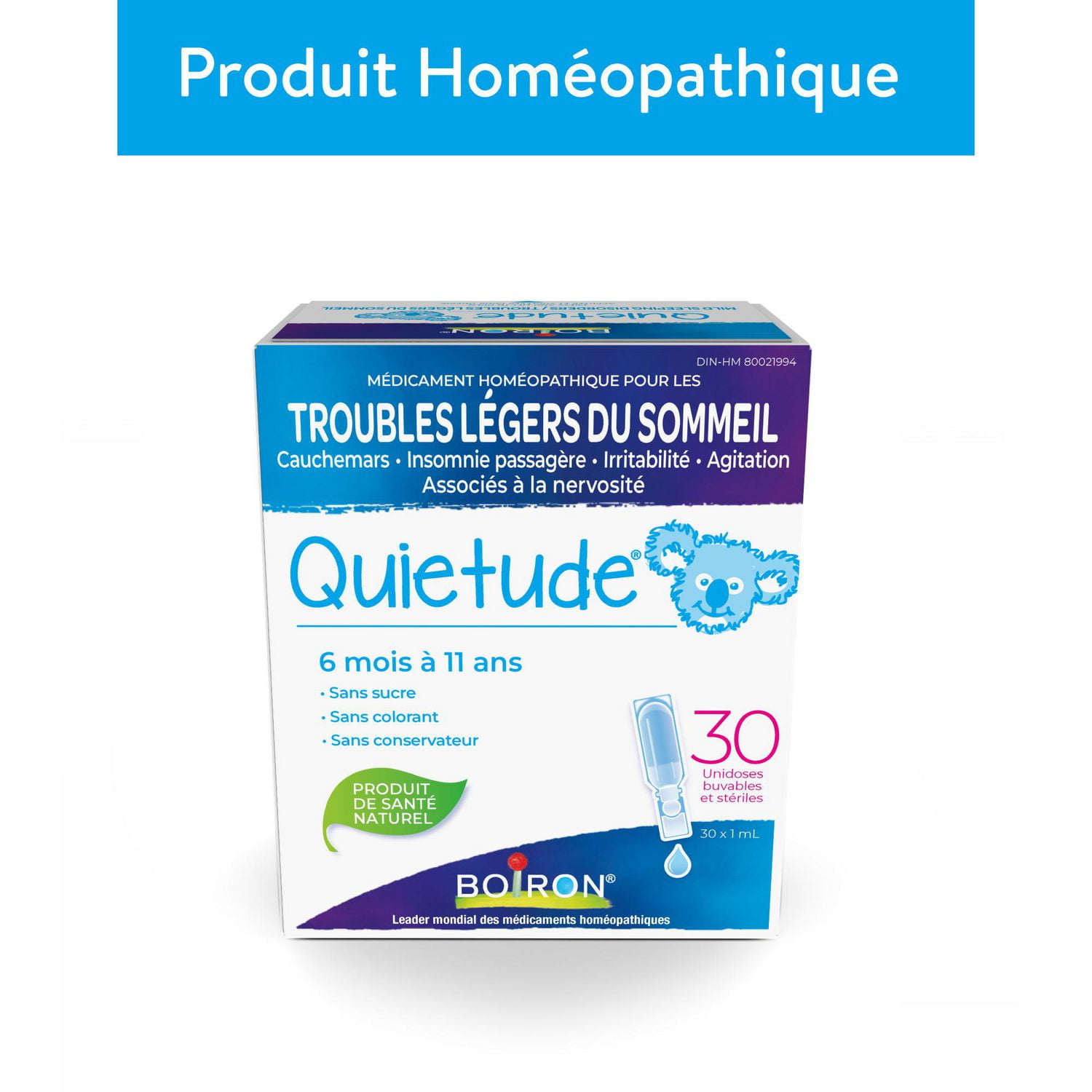 Boiron Quietude Homeopathic Medicine, 30 x 1ml doses