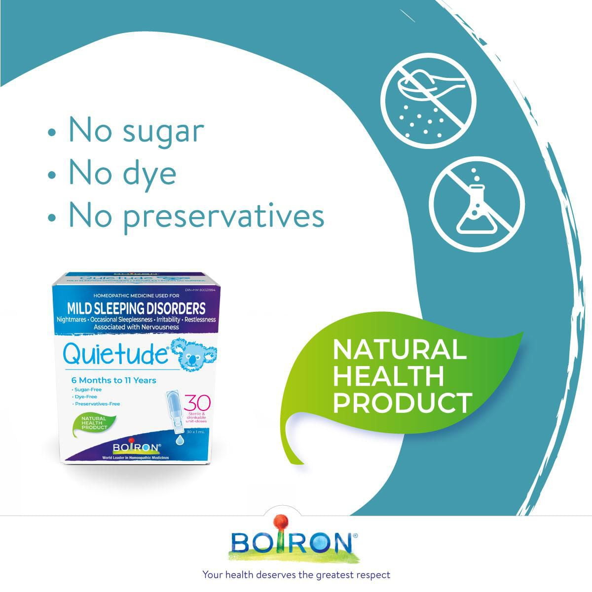 Boiron Quietude Homeopathic Medicine, 30 x 1ml doses