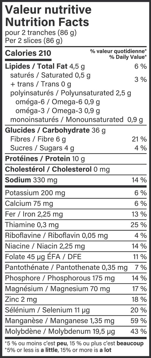 Bon Matin® Plus 22 Grains x Zinc Bread, 600 g