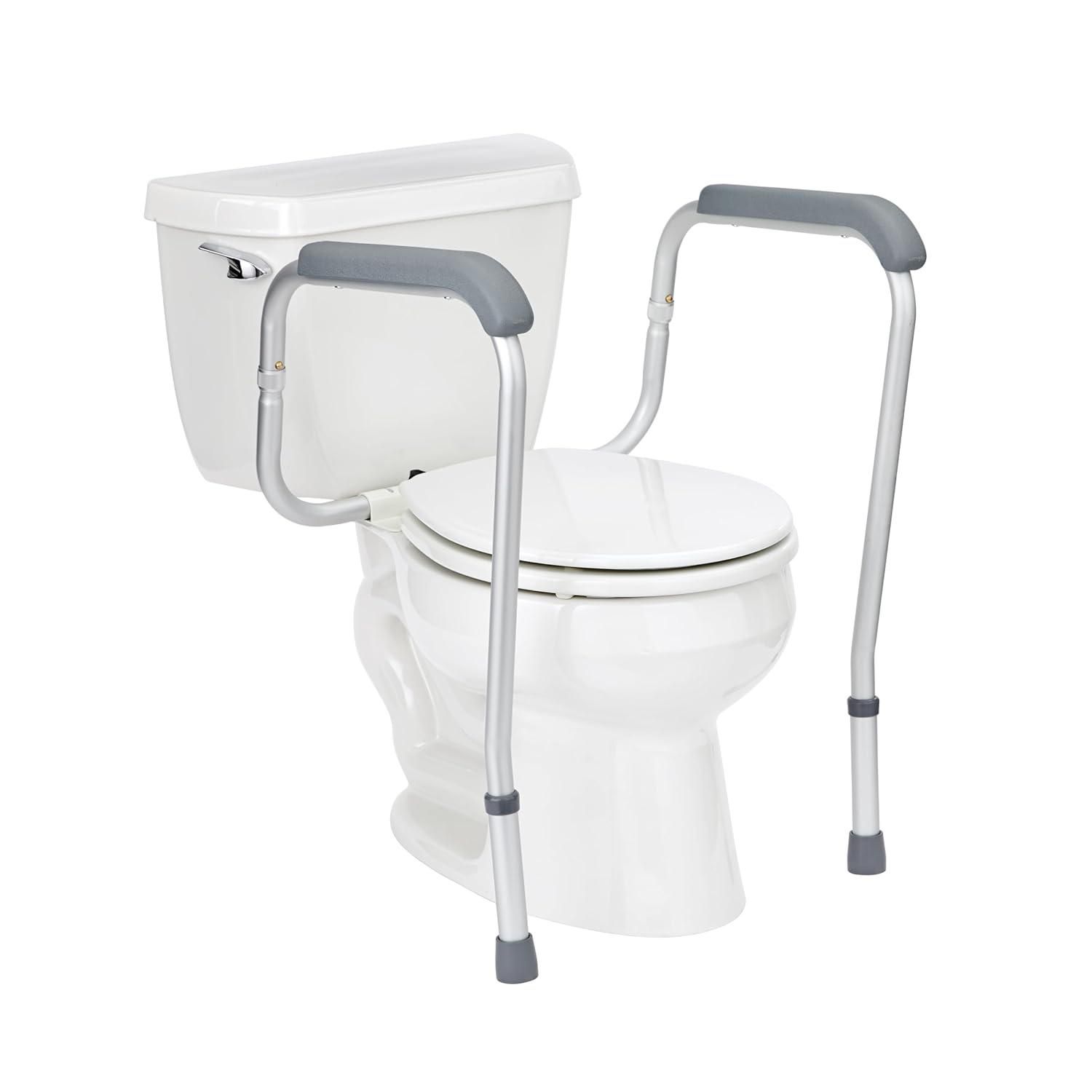 Rails de sécurité pour toilettes pliables en aluminium Medline