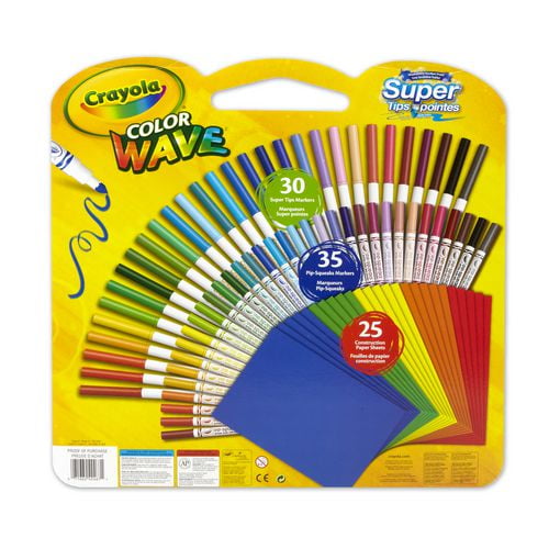 Marquers Crayola Super Tips Color Wave - 90 pièces 