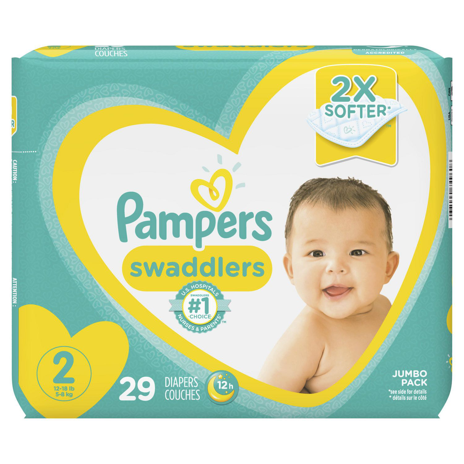 Pampers Swaddlers Diapers, Jumbo Pack, Sizes P-S, N, 1, 2, 3, 4, 5