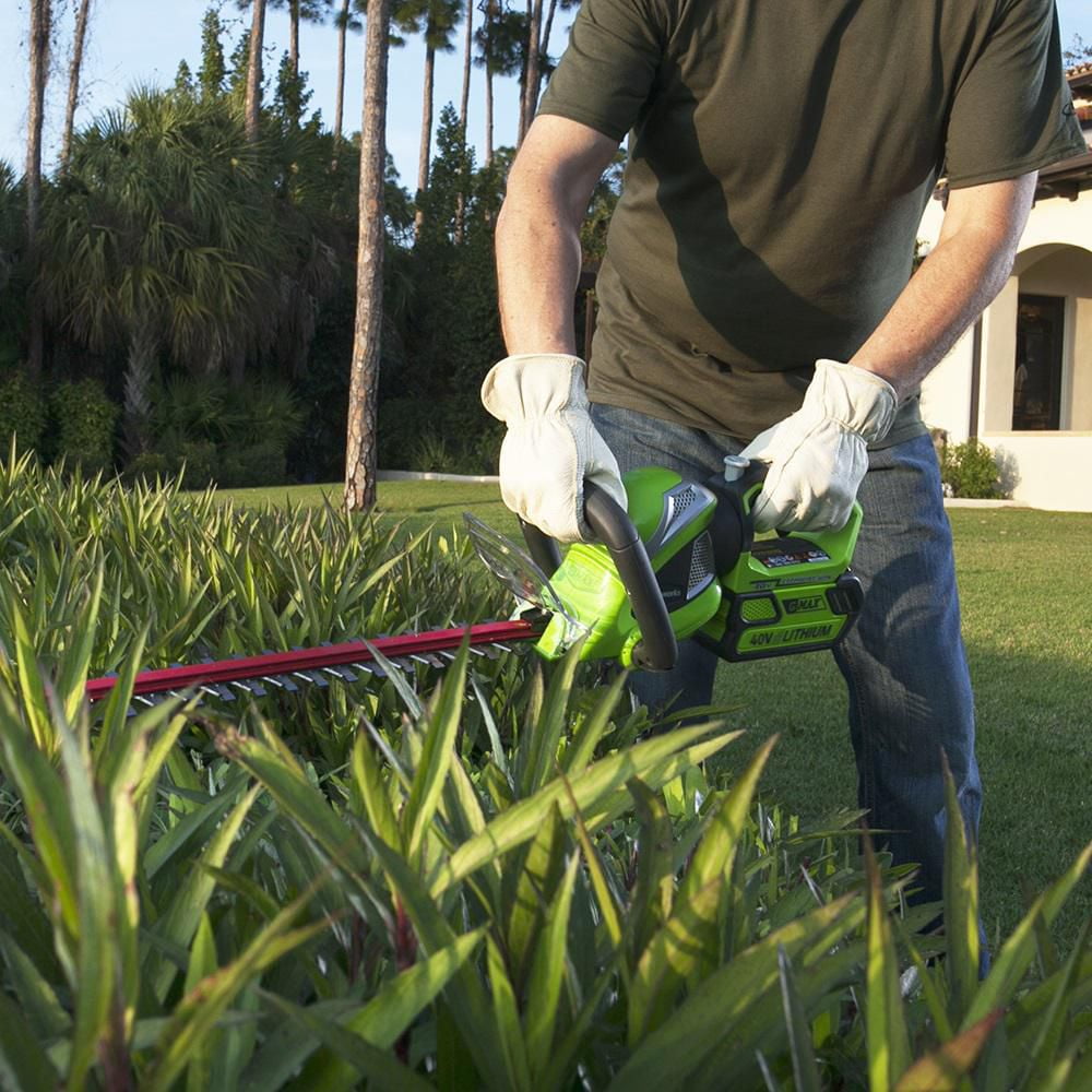 Details about   High Performance 24in Rotating Hedge Trimmer Greenwork Steel Blade 40V Cordless 