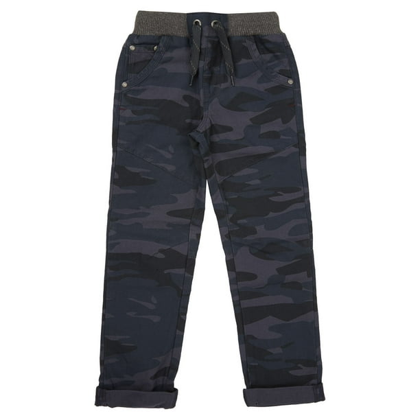 Pantalon marine à motif camouflage et taille côtelée George British Design pour garçons