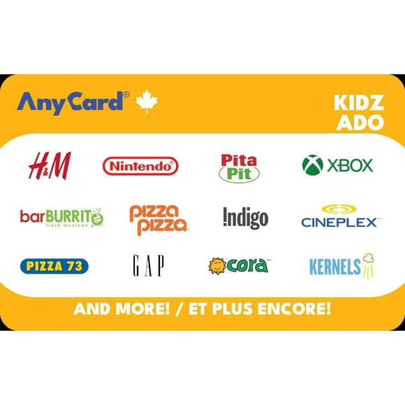 Canada AnyCard Kidz $50 eGift Card (Email Delivery)