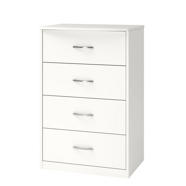 Bureau 1 porte 4 tiroirs blanc, gris et rose Blush