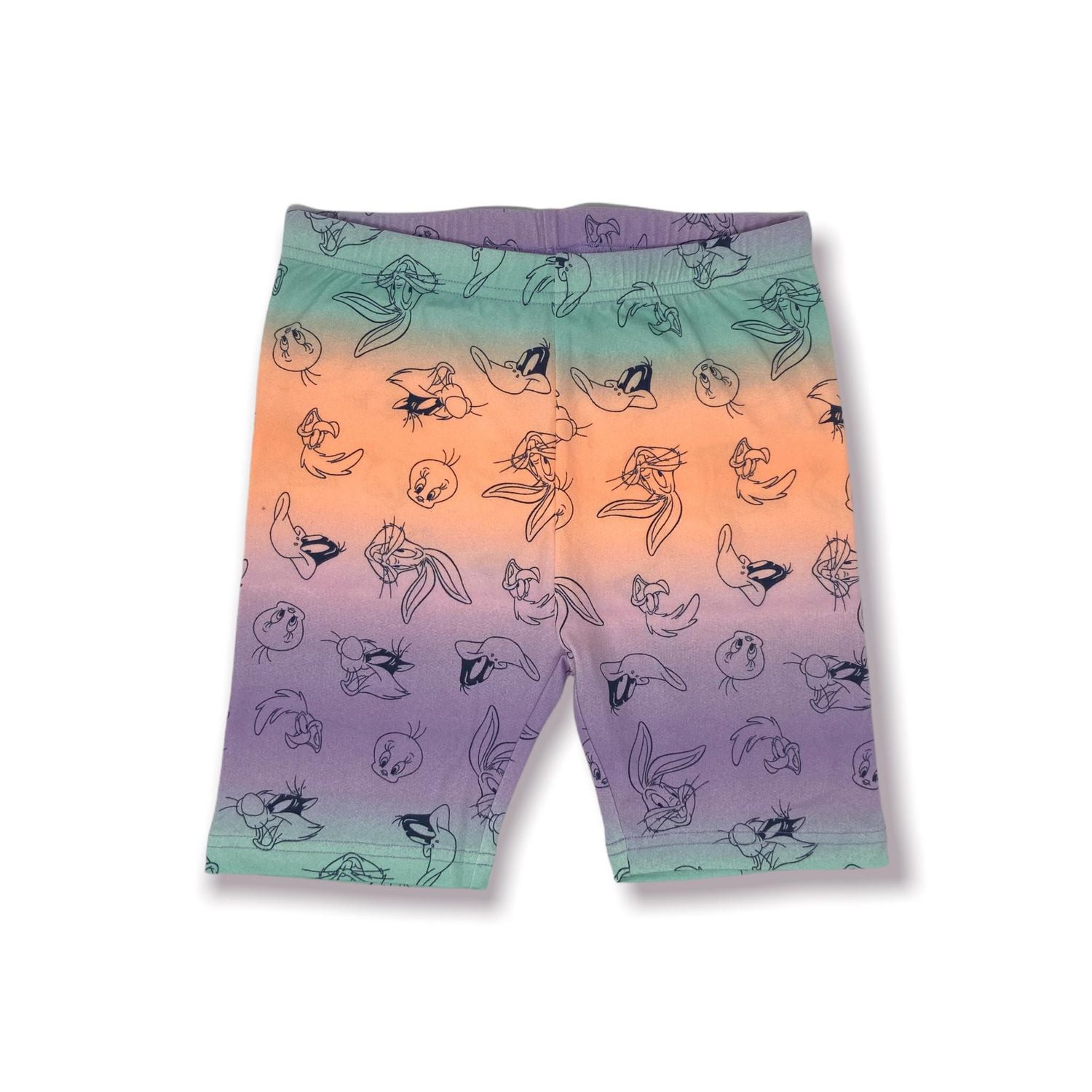 Looney Toons Girls knee length bike shorts with elastic waist