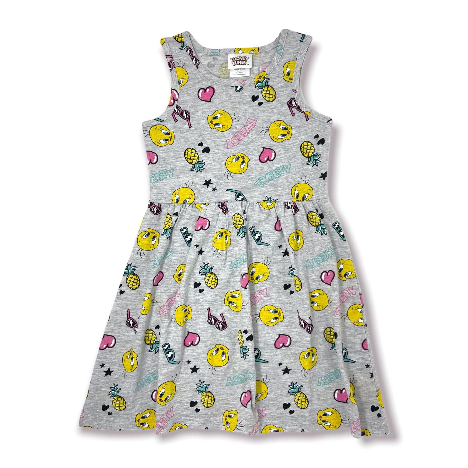 Looney Toons Robe à genour avec bretelles camisole pour fille