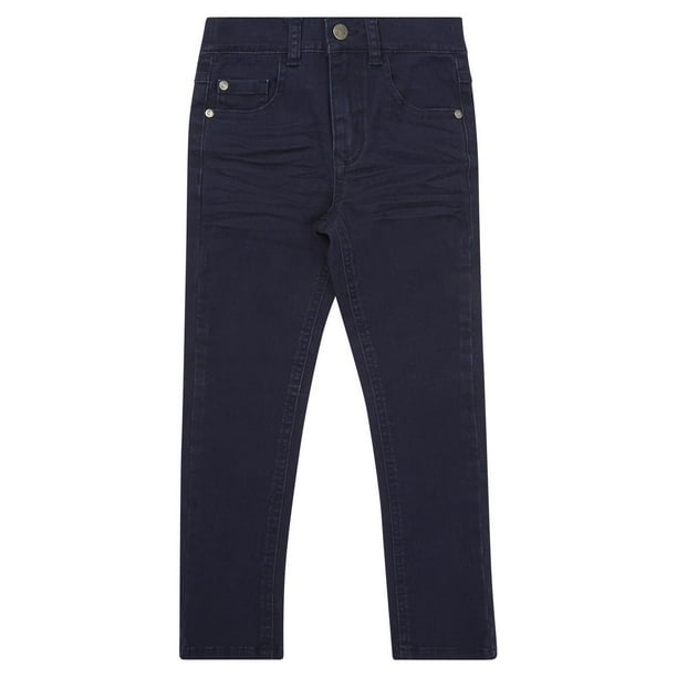 Pantalon en sergé extensible et flammé bleu George British Design pour garçons