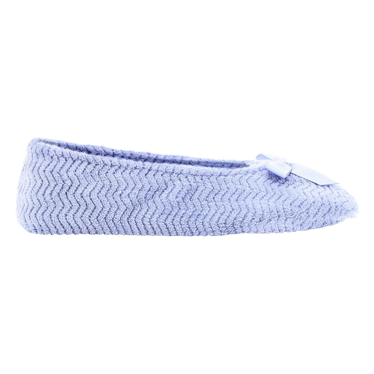 Pantoufles ballerines Piper pour femmes en microéponge à chevrons ISOspa by isotoner®