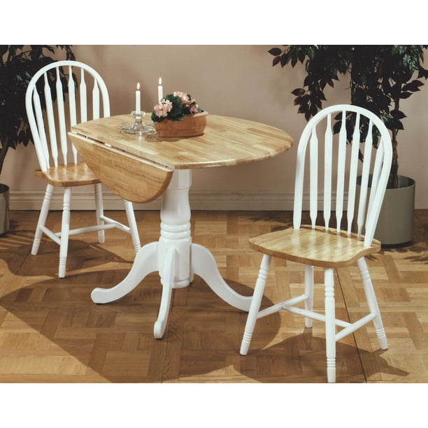 Topline Home Furnishings White & Natural Dining Table Walmart.ca