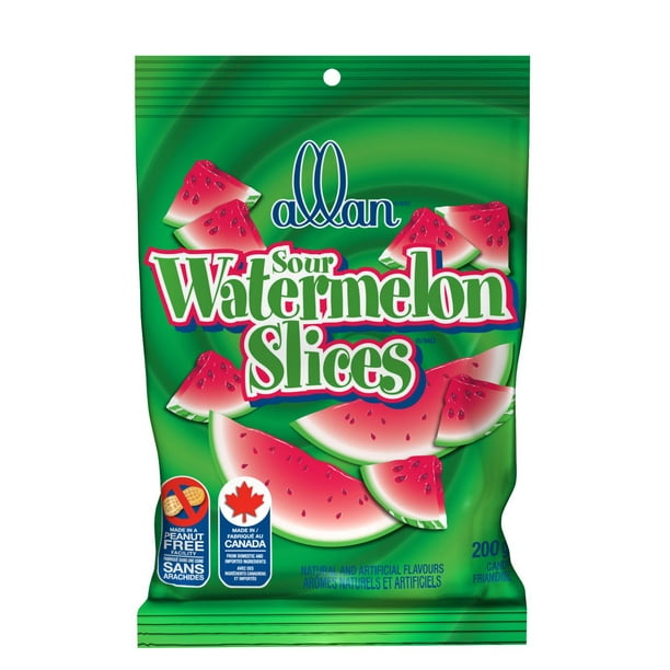 Allan Sour Watermelon Slices - Friandises, 200g