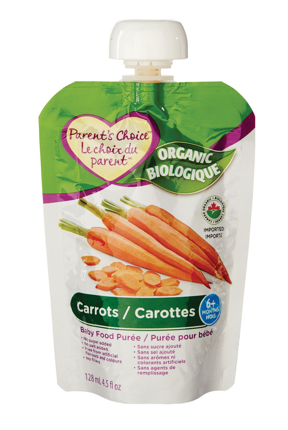 Puree Pour Bebe Biologique Carottes Le Choix Du Parent Walmart Canada