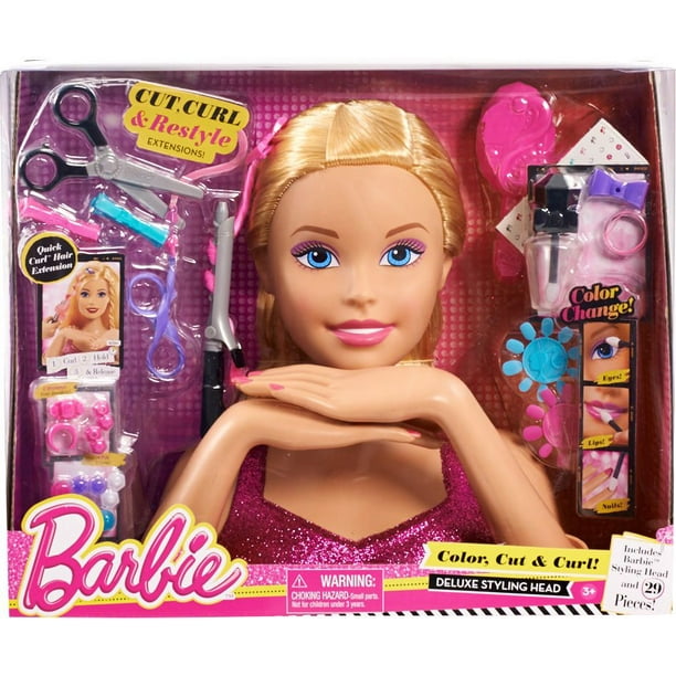 Tête à coiffer barbie et ses accessoires