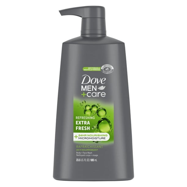 Dove Men+Care Extra Fresh with 24-Hour Nourishing Micromoisture Technology  Body and Face Wash, 695 ml Body & Face Wash 