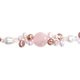 Miadora Bracelet avec perles blanche et rose 6-9 mm et quartz rose – image 2 sur 3