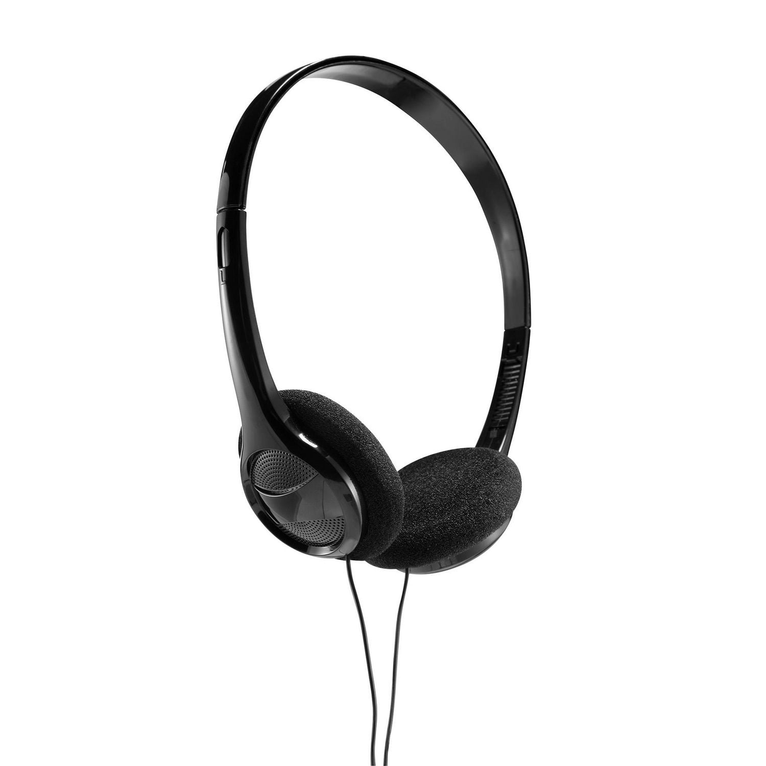 onn. Wired Lightweight On Ear Headphones Adjustable Headband