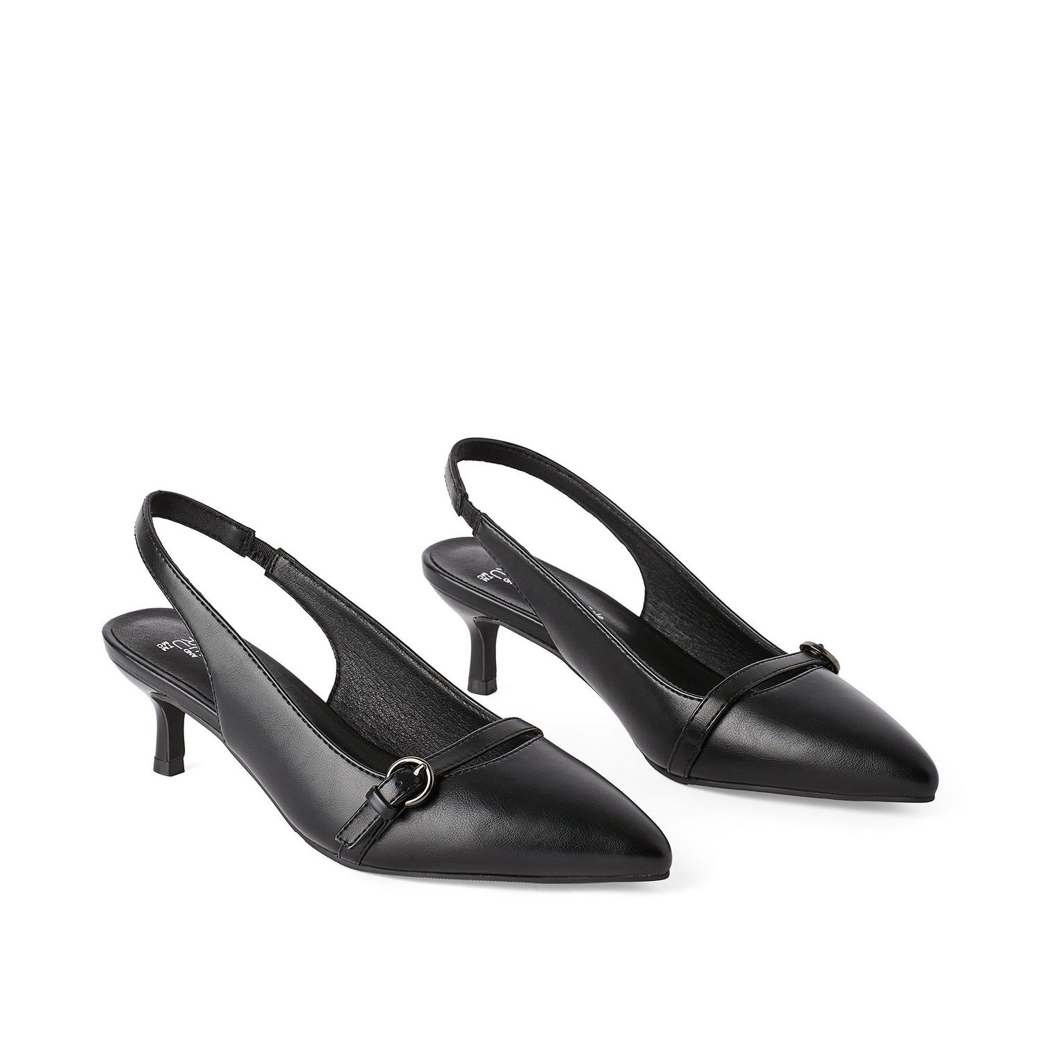 Talons à bride arrière talon mi-haut Time and Tru pour femmes