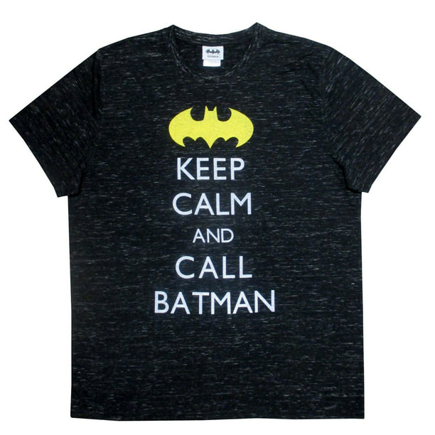 T-shirt chiné à col rond Batman pour hommes