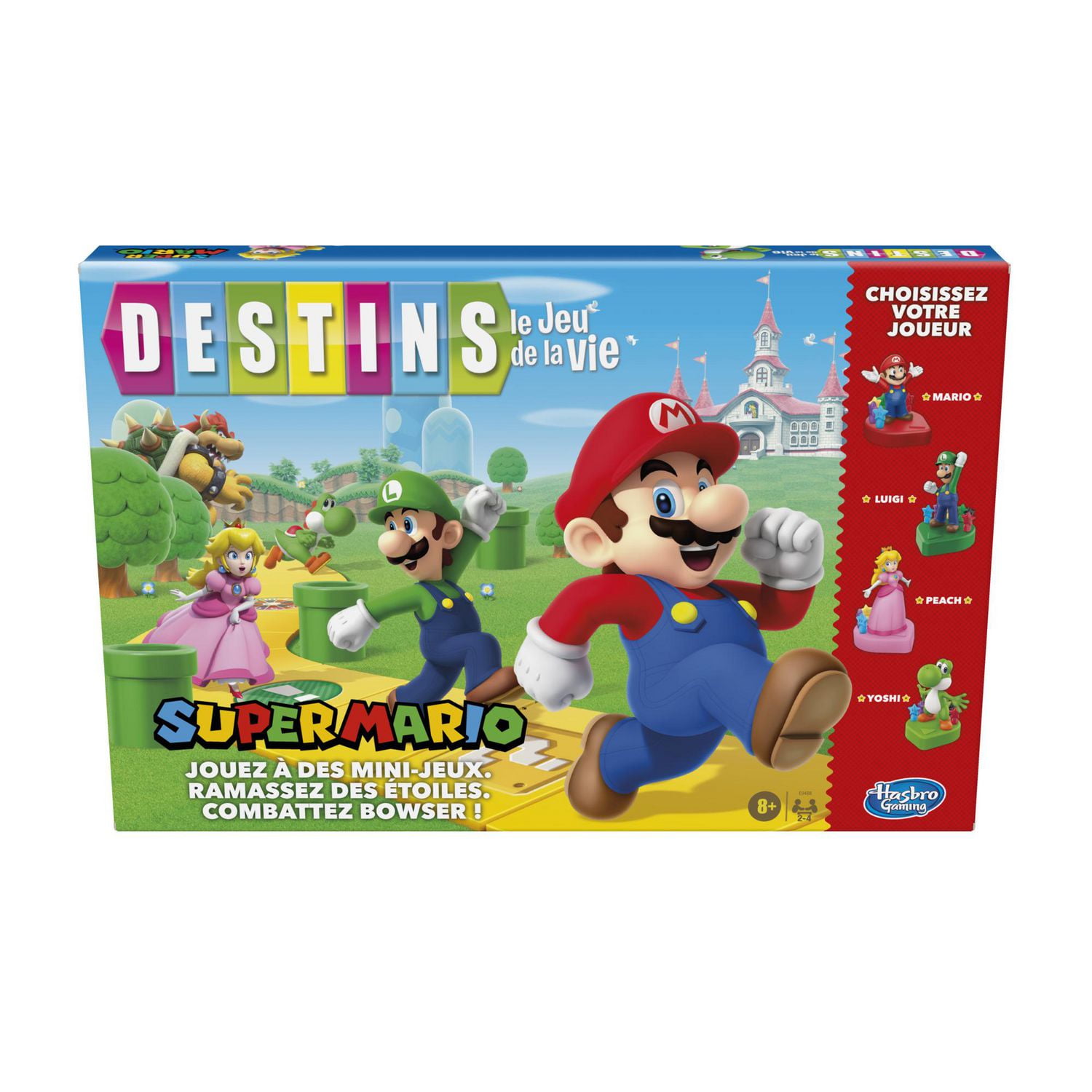 The Game of Life: Super Mario Edition Board Game for Kids Ages 8 and Up -  French 