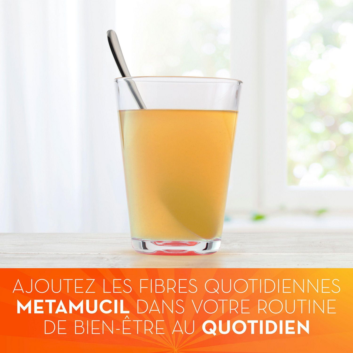 Metamucil, Supplément de fibres d’enveloppe de psyllium 3 en 1 en poudre pour la santé digestive, saveur d’orange, sucre véritable, texture lisse, 114 portions