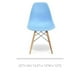 Chaise Eiffel Kids pieds en bois bleu – image 1 sur 1