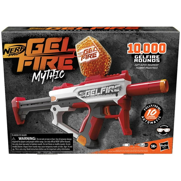 Nerf Pro Gelfire Mythic Full Auto Blaster & 10,000 Gelfire Rounds