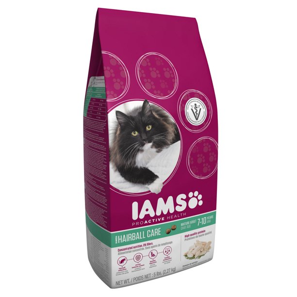 Nourriture pour chats âgés de 7 à 10 ans Hairball Care ProActive Health d'Iams