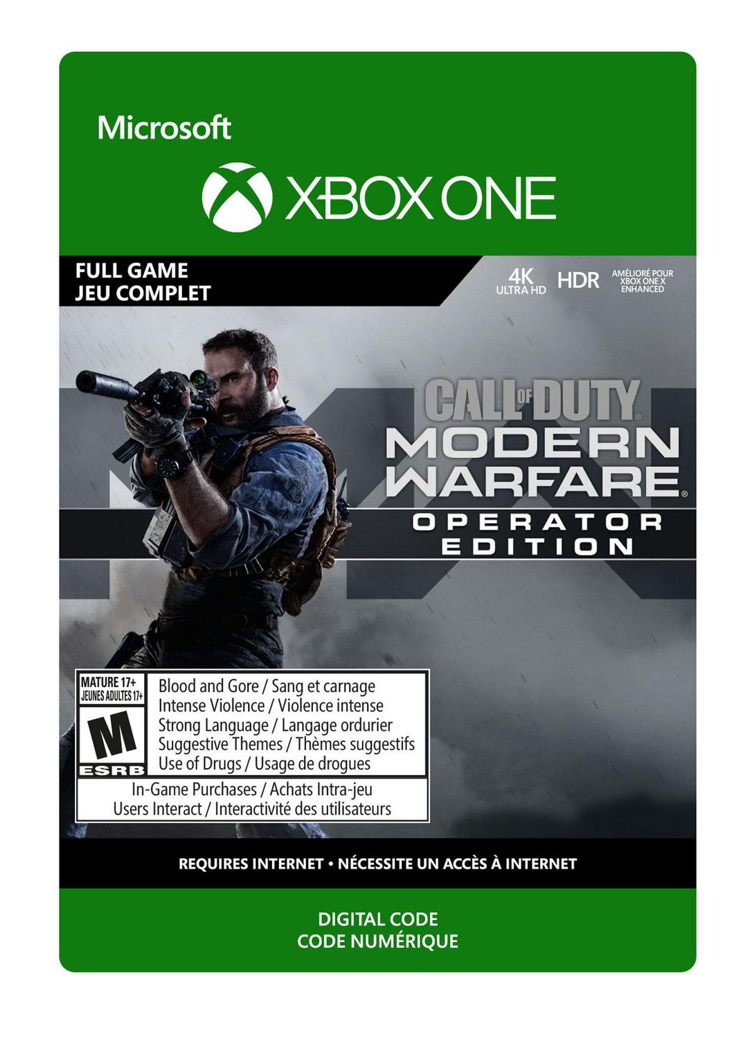 Xbox One Call Of Duty Modern Warfare Operator Edition Download Walmart Canada