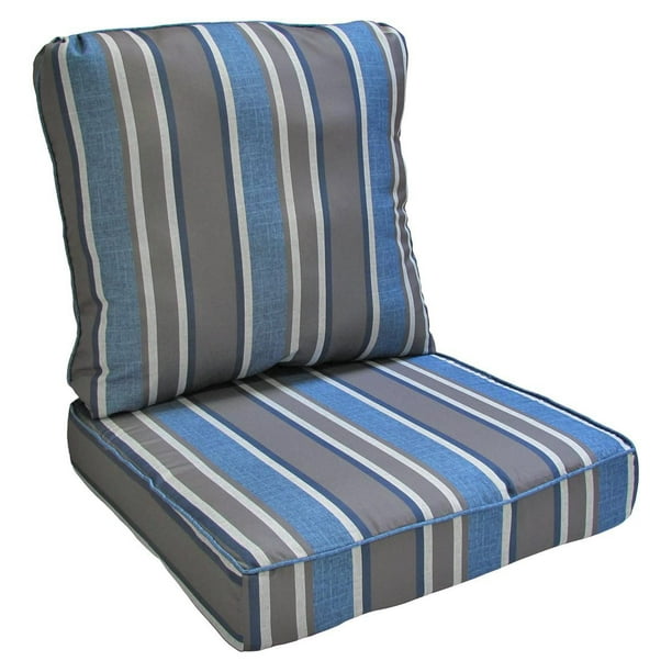 hometrends Blue/Grey Stripe Deep Seat Cushion Walmart.ca