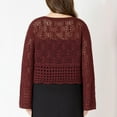 thumbnail image 2 of Devoted Taille Plus Femme Pull à ourlet ondulé et mailles ouvertes, 2 of 2