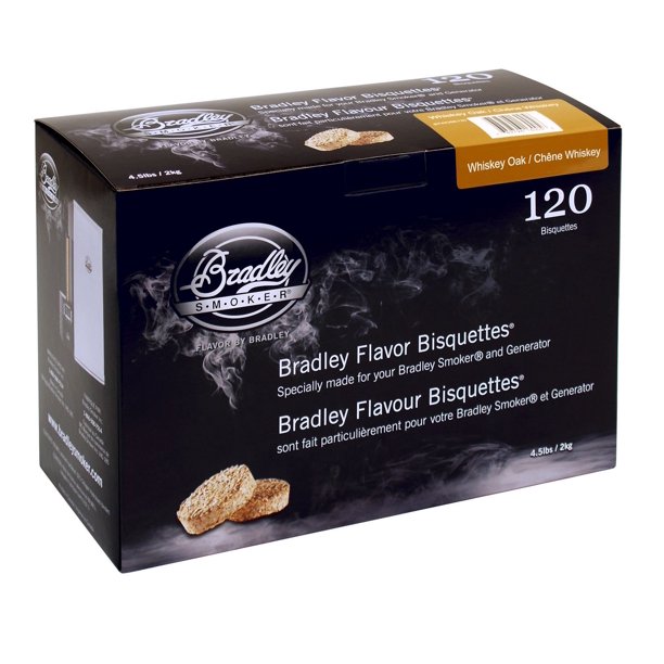 Briquettes aromatisées au chêne whisky Bradley Smoker pour fumoir
