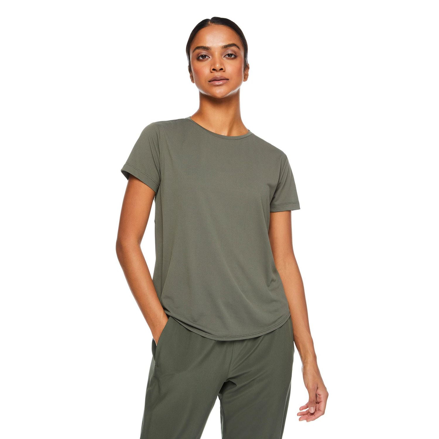 T-shirt à manches courtes Athletic Works pour femmes Tailles TP–TTG