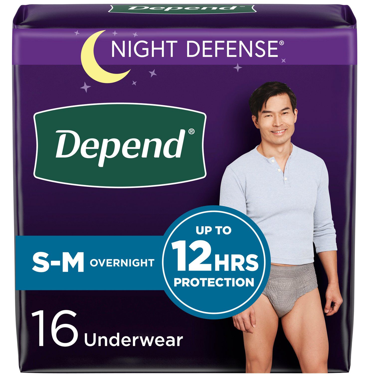 Depend Underwear, For Women, Night Defense, Small 16 Ea