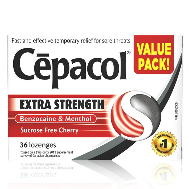 Cepacol® Extra Strength Sucrose Free Cherry Value Pack, Sore Throat Lozenges