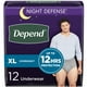 Sous-vêtements d’incontinence Depend Night Defense pour hommes, nuit, taille TG emballage de 12 – image 1 sur 7