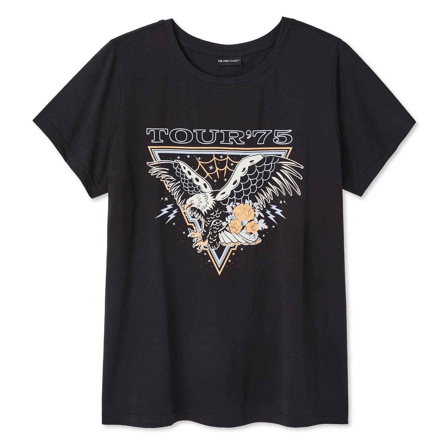 T-shirt à encolure ras du cou The Pink Closet Plus pour femmes