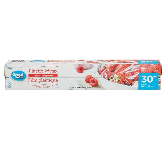 Great Value Clear Plastic Wrap, 30 m x 30 cm