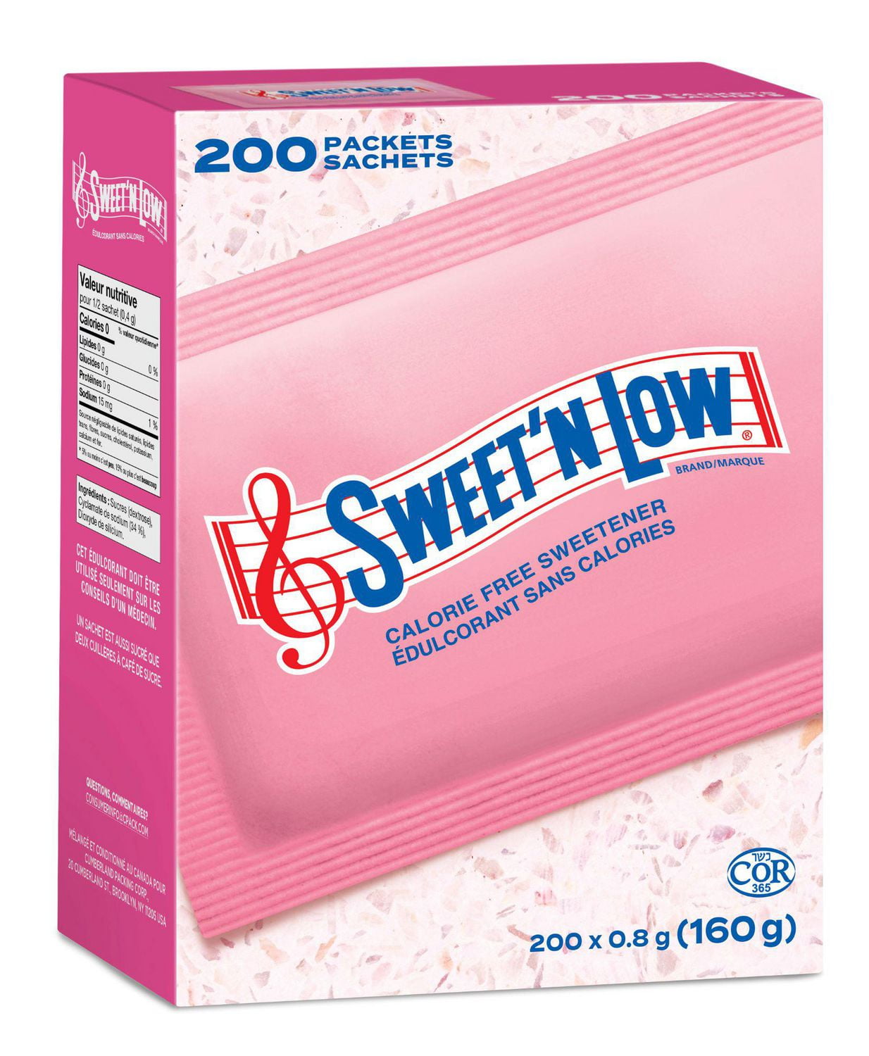 Édulcorant sans calorie Sweet'N Low 200 sachets