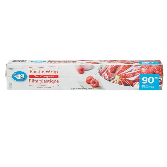 Great Value Clear Plastic Wrap, 90 m x 30 cm