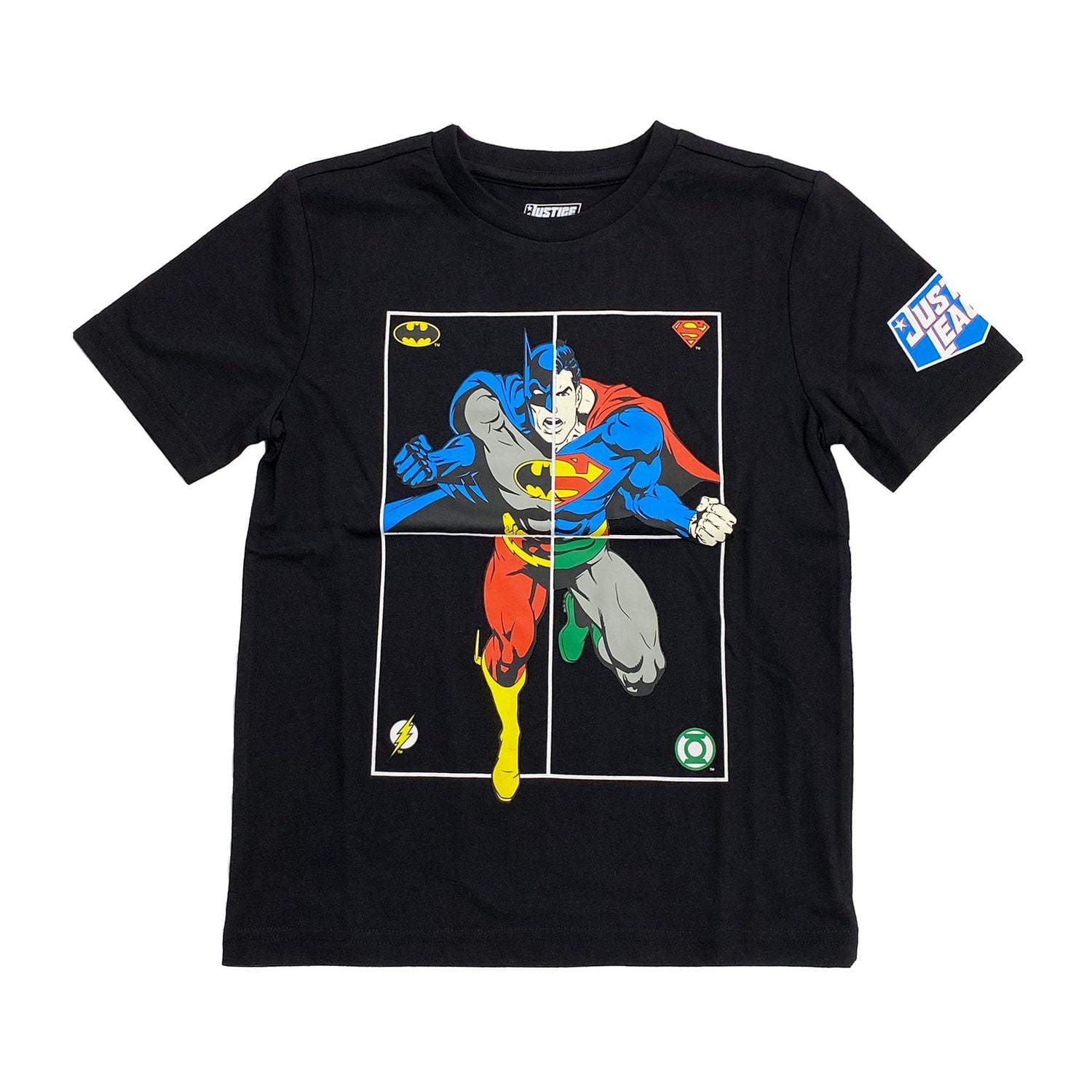Justice League Boys Heroes Mashup T-shirt à manches courtes